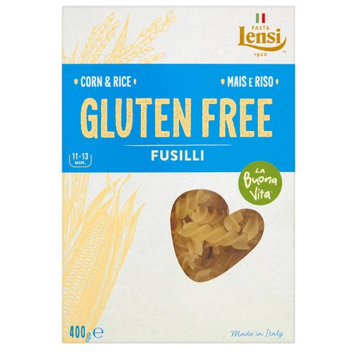 Lensi La Buona Vita Gluten Free Fusilli 400g (Pack of 3)