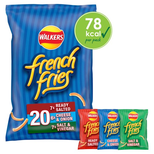 Walkers French Fries Flavour Crispy Potato Snacks 20 x 18g (Pack of 3)