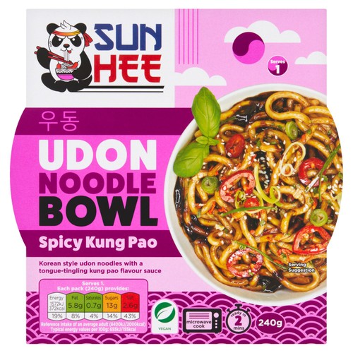 Sun Hee Spicy Kung Pao Udon Bowl 240g (Pack of 2)