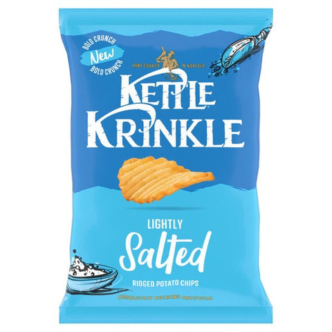 Kettle Chips Krinkle Sea Salt 130g (Pack of 3)