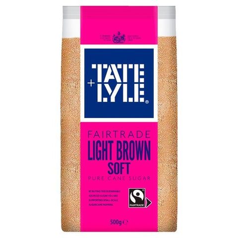 Tate & Lyle Fairtrade Light Soft Brown Sugar 500g (Pack of 2)