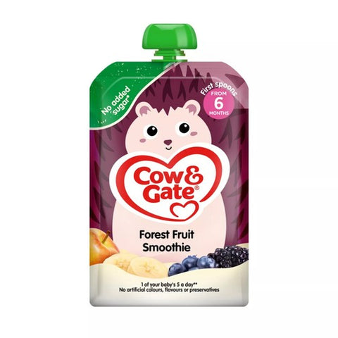 Cow Gate Fruit Pouch Forest Fruit Smoothie 4+ Months 100g (Pack 3)