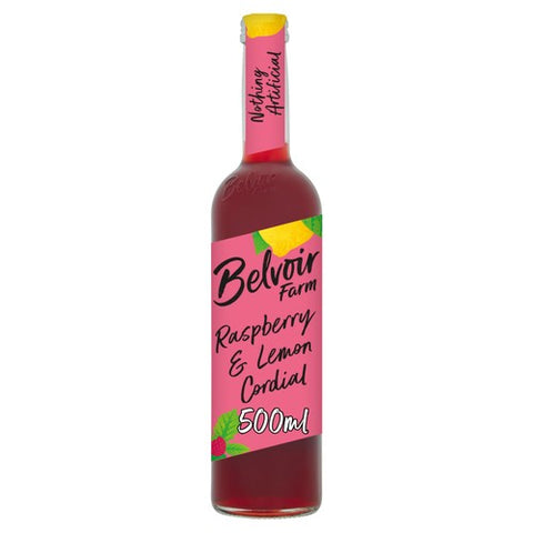 Belvoir Raspberry & Lemon Cordial 500ml (Pack of 2)