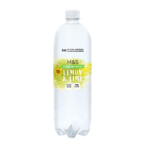 M&S Sparkling Lemon & Lime Water 1L (Pack of 3)