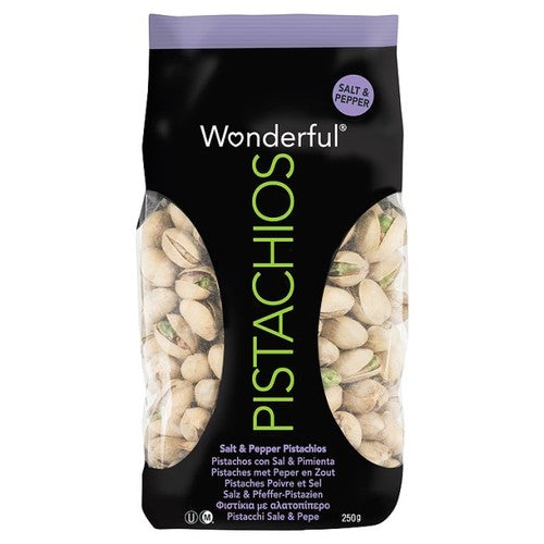 Wonderful Pistachios Salt & Pepper 250g (Pack of 3)