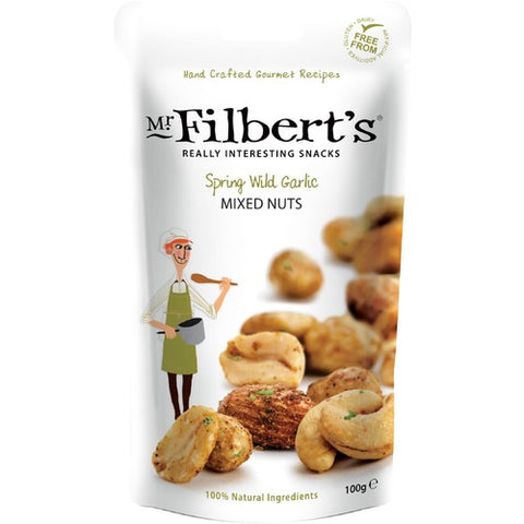 Mr Filbert's Spring Wild Garlic Mixed Nuts 100g (Pack of 3)