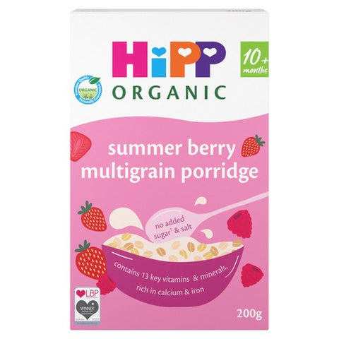 HiPP Organic Summer Berry Multigrain Porridge 10+ Months 200g (Pack of 3)