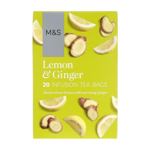 M&S Lemon & Ginger Infusion Tea Bags 20's (Pack of 3)