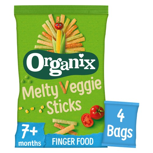 Organix Melty Veggie Sticks Organic Baby Puffs 7 months+, 4 x 15g (Pack 3)