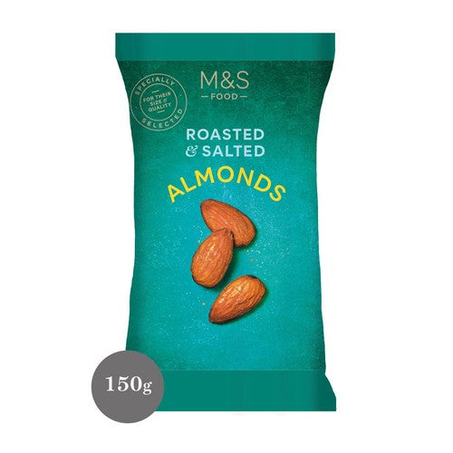 M&S Roasted & Salted Almonds 150g (Pack of 3)