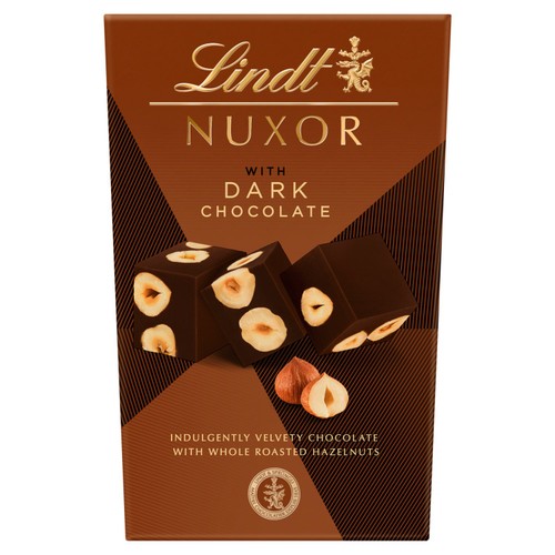 Lindt NUXOR Dark Gianduja Chocolate with Hazelnuts 150g (Pack of 3)