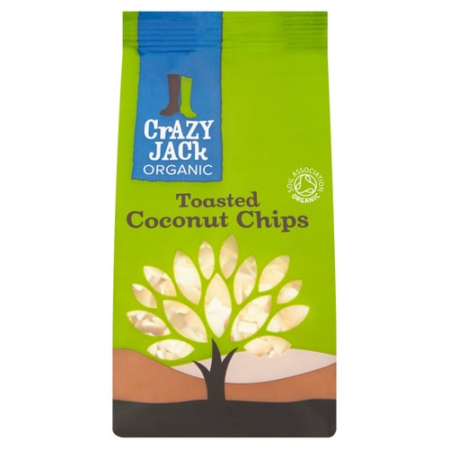 Crazy Jack Organic Toasted Coconut Chips 100g (Pack of 6)