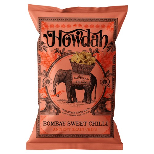Howdah Snacks Bombay Sweet Chilli 117g (Pack of 3)