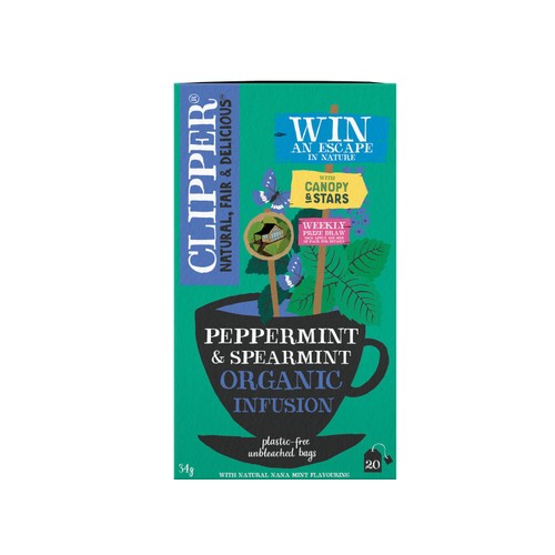 Clipper Peppermint & Spearmint Organic Tea Bags 20's (Pack of 3)