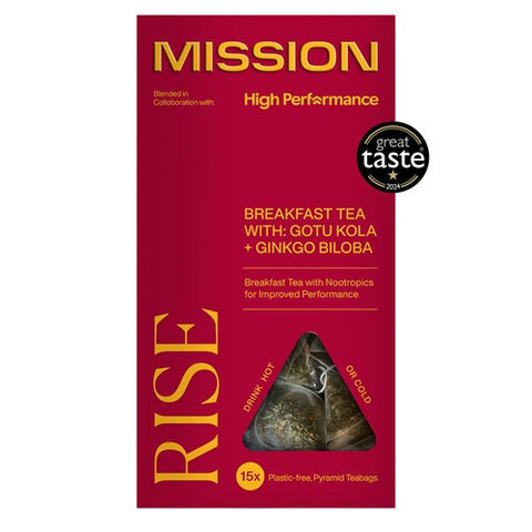 MISSION Rise English Breakfast with Ginkgo Biloba + Gotu Kota 15's (Pack 3)