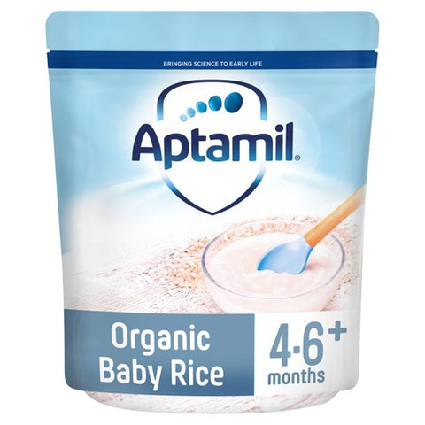 Aptamil Organic Baby Rice Cereal, 4 mths+ 100g (Pack of 3)