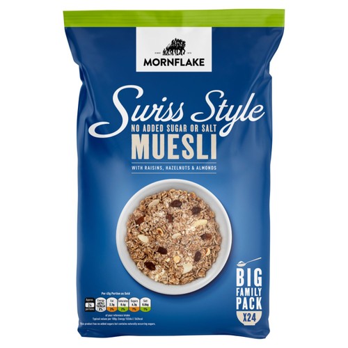 Mornflake Classic Swiss Style Muesli No Added Sugar 1.1kg (Pack of 2)