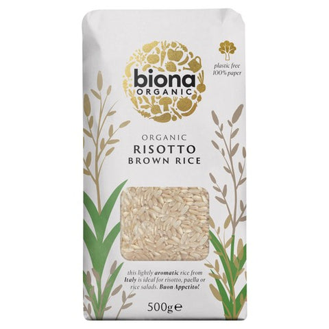Biona Organic Risotto Rice Wholegrain 500g (Pack of 3)