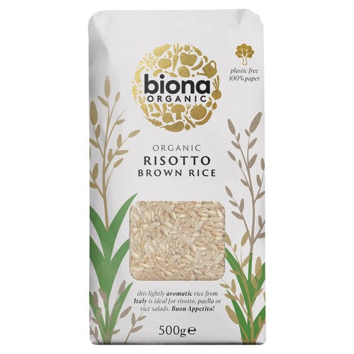 Biona Organic Risotto Rice Wholegrain 500g (Pack of 3)