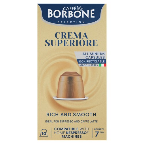 Caffe Borbone Crema Superior Intensity 7 Capsules, 10 pods pack (Pack 3)