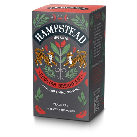Hampstead Tea Organic English Breakfast tea bags 20's (Pack of 3)