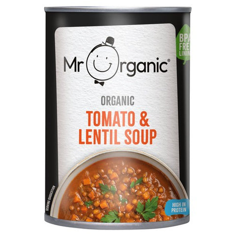 Mr Organic Tomato & Lentil Soup 400g (Pack of 2)