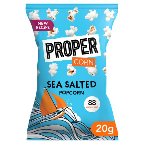 Propercorn Popcorn Lightly Sea Salted 20g (Pack of 6)