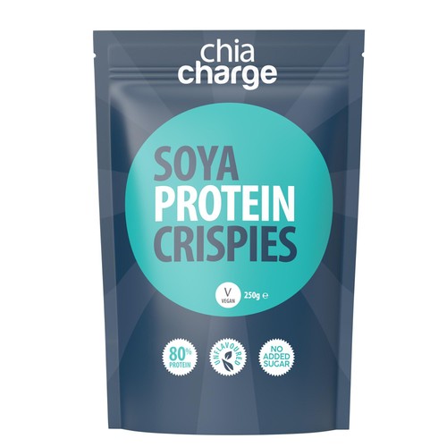 Chia Charge Soya Protein Crispies 80% 250g (Pack of 3)