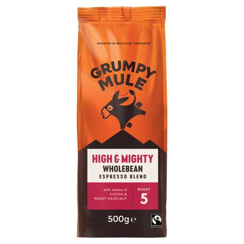 Grumpy Mule High & Mighty Espresso Blend Coffee Beans 500g (Pack of 2)