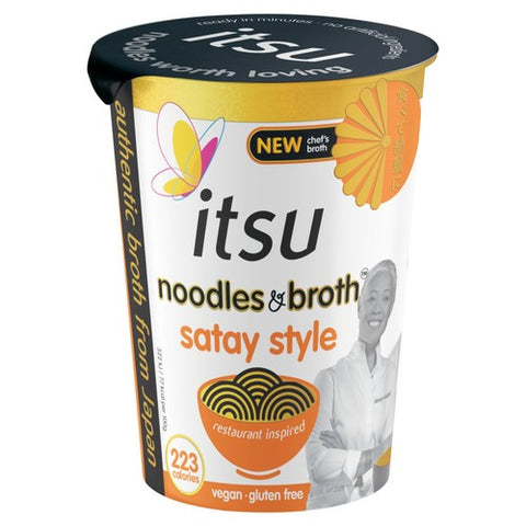 itsu satay style instant noodles & broth pot 64g (Pack of 3)