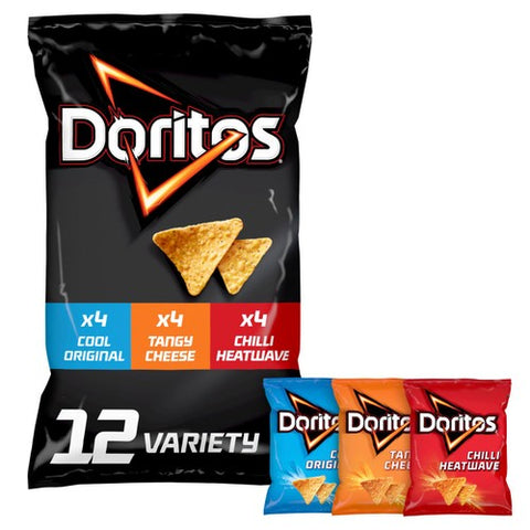 Doritos Variety Tortilla Chips Multipack Crisps 12 x 30g (Pack of 3)