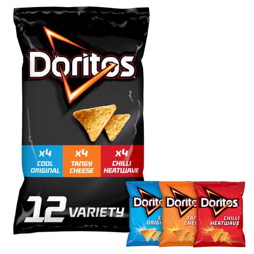 Doritos Variety Tortilla Chips Multipack Crisps 12 x 30g (Pack of 3)