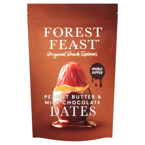 Forest Feast Peanut Butter & Milk Chocolate Dates 140g (Pack of 3)
