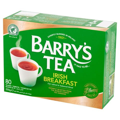 Barry's Tea Irish Breakfast Tea Bags 80's (Pack of 2)
