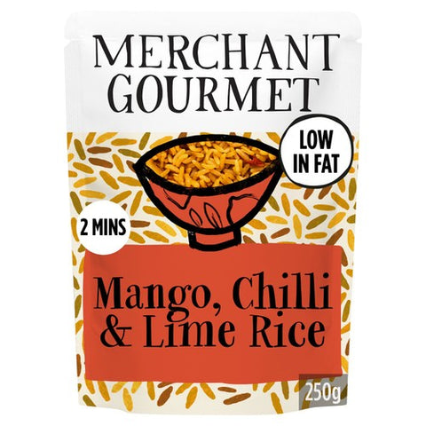 Merchant Gourmet Mango, Chilli Lime Wholegrain White Rice 250g (Pack 2)