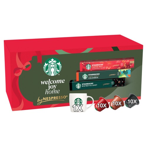 Starbucks by Nespresso Bundle Gift Box 30xCoffee Pods Gift Mug 165g (Pack 3)
