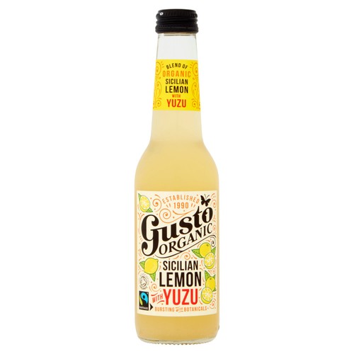 Gusto Organic Sicilian Lemon with Yuzu 275ml (Pack of 6)