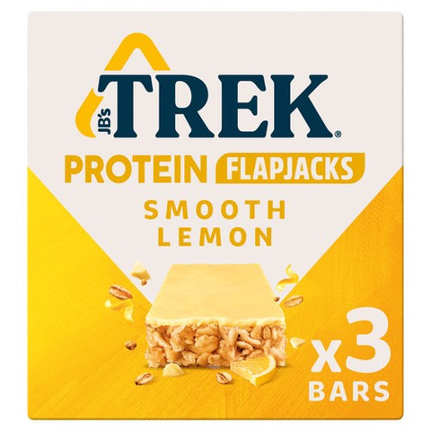 TREK Smooth Lemon Protein Flapjacks Multipack 3 x 50g (Pack of 3)