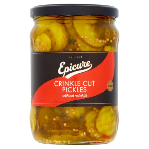 Epicure Spicy Crinkle Cut Pickles 530g (Pack of 2)