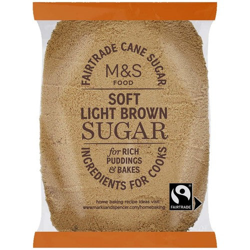 M&S Fairtrade Light Brown Soft Sugar 500g (Pack of 2)