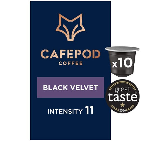 CafePod Black Velvet Nespresso Coffee Pods, 10 pods pack (Pack 3)