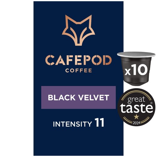 CafePod Black Velvet Nespresso Coffee Pods, 10 pods pack (Pack 3)
