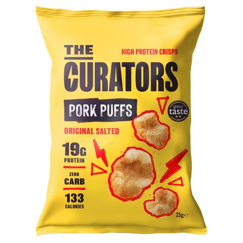 The Curators Salted Pork Puffs 25g (Pack of 6)