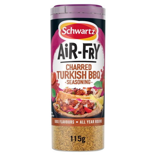 Schwartz Air Fryer Charred Turkish BBQ Seasoning Drum 115g (Pack of 2)