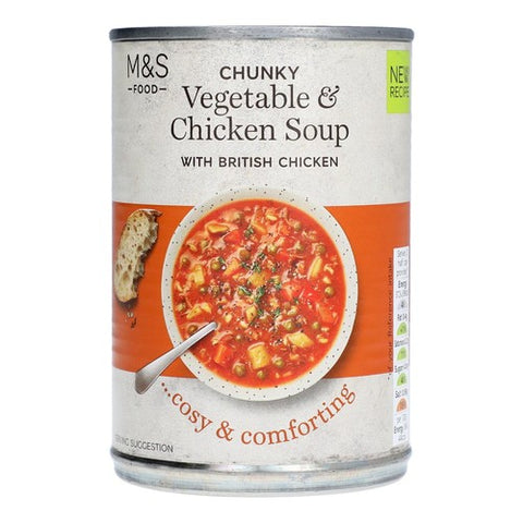 M&S Chunky Vegetable & Chicken Soup 400g (Pack of 2)