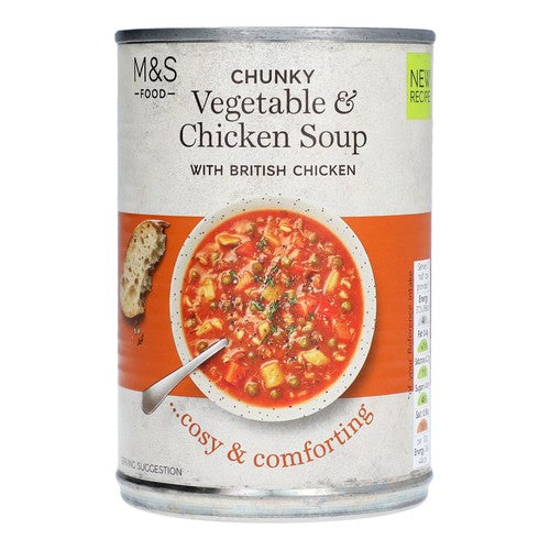M&S Chunky Vegetable & Chicken Soup 400g (Pack of 2)