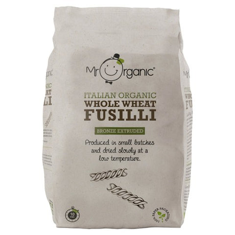 Mr Organic Italian Whole Wheat Fusilli Pasta 500g (Pack of 3)
