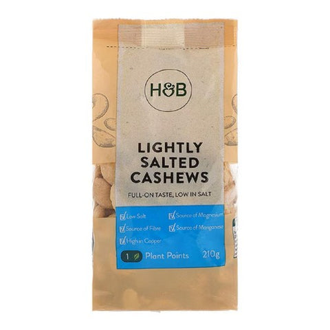 Holland & Barrett Lightly Salted Cashews 210g (Pack of 3)