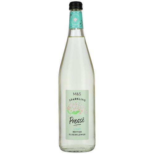 M&S Sparkling Light British Elderflower Presse 750ml (Pack of 2)