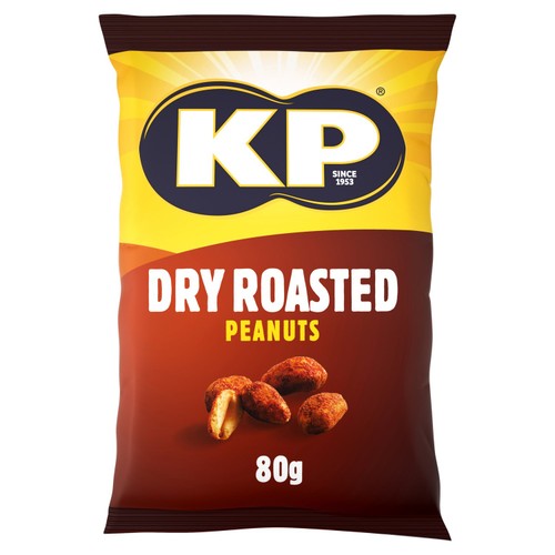 KP Dry Roasted Peanuts 80g (Pack of 3)